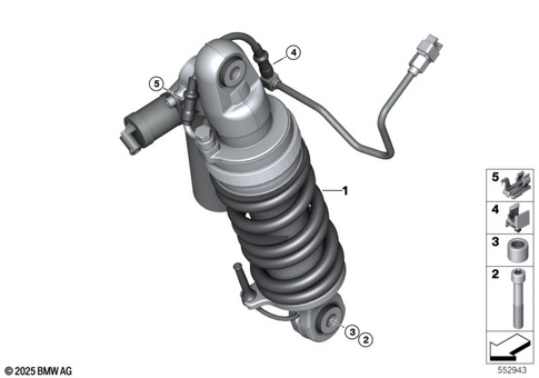 Spring Strut, Mounted Parts for 2025 BMW-Motorrad R 1300 GS Adventure #3