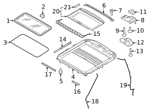 Sunroof for 2019 Ford F-250 Super Duty #1
