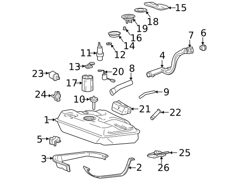 Fuel System Components for 2000 Hyundai Accent #0