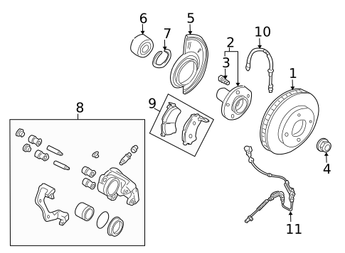 Brake Components for 2009 Mazda Tribute #0