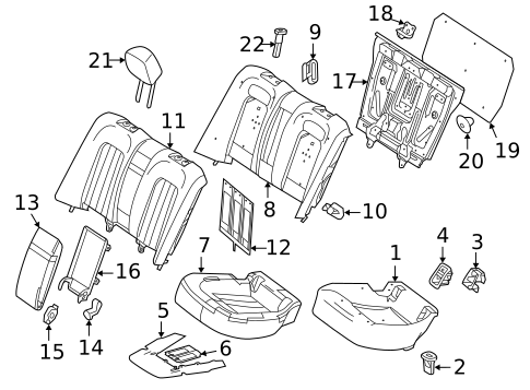 Rear Seat Components for 2017 Mercedes-Benz CLS63 AMG S #1