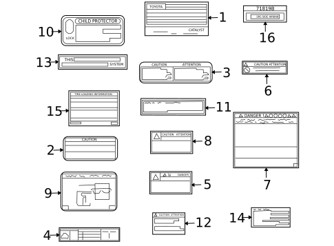 Labels for 2001 Toyota Prius #0