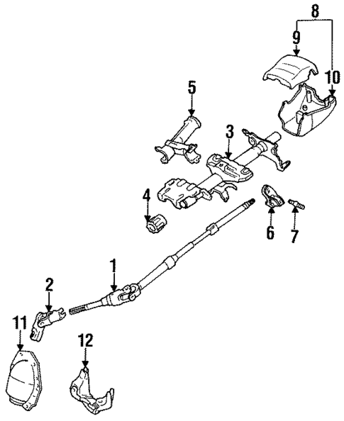 Steering Column Assembly for 1997 Toyota Corolla #0