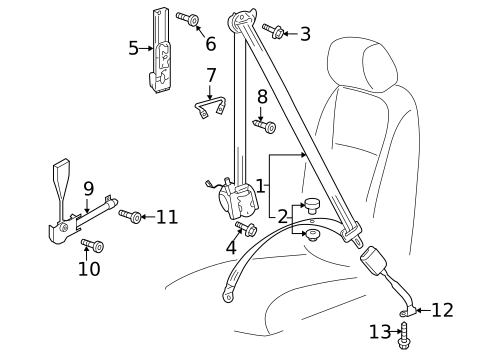 Seat Belt for 2020 Volkswagen Golf #0