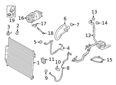Condenser, Compressor & Lines for 2020 Land Rover Discovery #0
