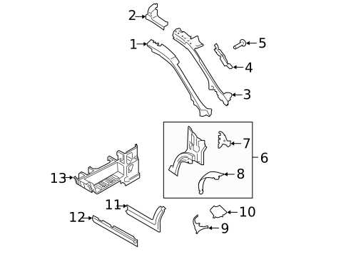 Hinge Pillar for 2022 Ford Transit-350 HD #0