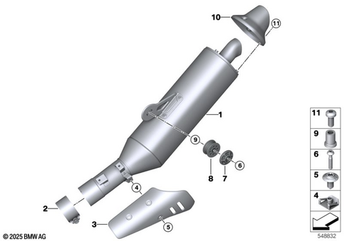 Exhaust System Parts with Mounts for 2025 BMW-Motorrad R 12 G/S #0