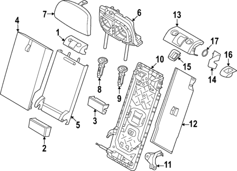 Rear Seat Components for 2023 BMW iX #1