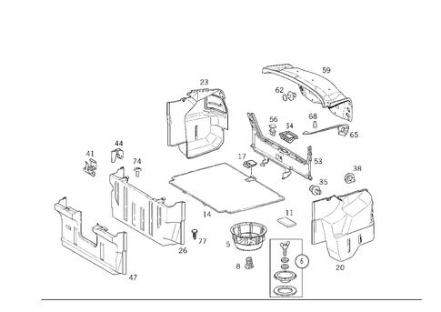 Luggage Compartment Covering for 1999 Mercedes-Benz E430 #0