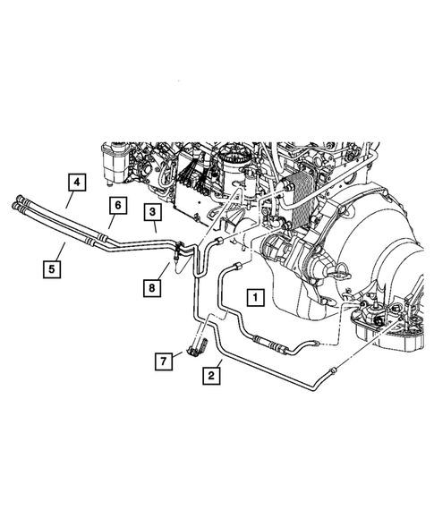 Lines, Transmission Oil Cooler for 2004 Dodge Ram 2500 #0
