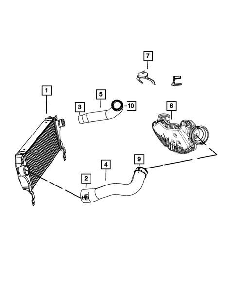 Radiator and Related Parts; Charge Air Cooler for 2009 Jeep Grand Cherokee #3