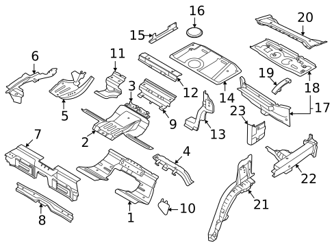 Rear Floor & Rails for 2025 Porsche Taycan #0