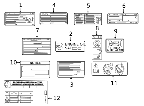 Labels for 2019 Toyota Avalon #0