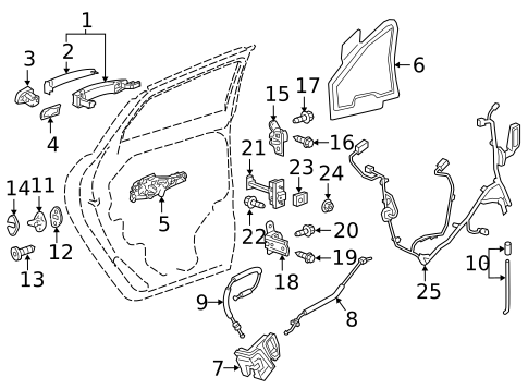 Lock & Hardware for 2020 Buick Enclave #1