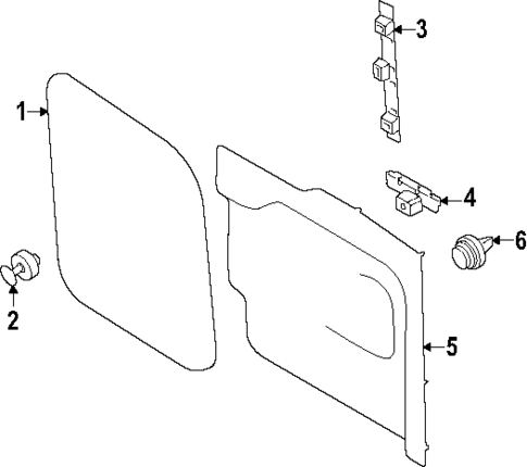 Interior Trim - Back Door for 2024 Ford Transit-350 #1