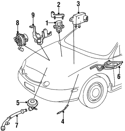 Emission Components for 1996 Ford Taurus #1