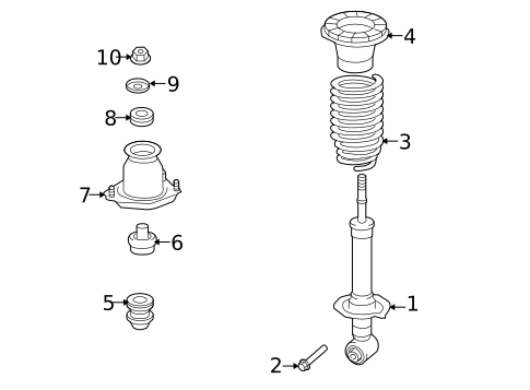 Struts & Components for 2010 Toyota Matrix #2