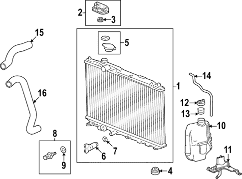 Radiator & Components for 2023 Honda Civic #0