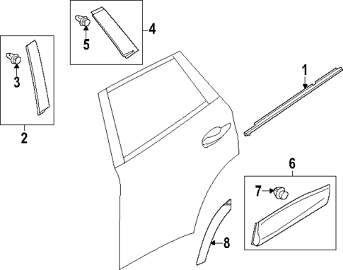 Exterior Trim - Rear Door for 2023 Mazda CX-50 #0