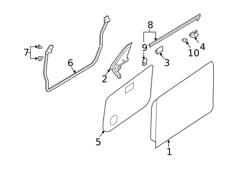 Door & Components for 2005 Subaru Baja #0