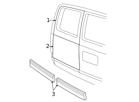 Door & Components for 1994 GMC Safari #0