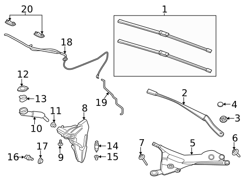 Wiper & Washer Components for 2020 Porsche 911 #0