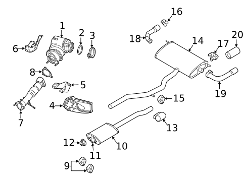Exhaust Components for 2021 Volvo XC60 #1