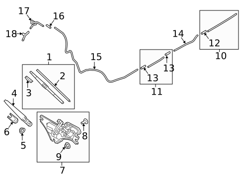 Wiper & Washer Components for 2016 Hyundai Tucson #1