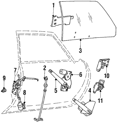 Rear Door for 1988 Chrysler Fifth Avenue #0