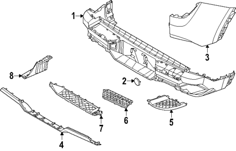 Bumper & Components - Rear for 2025 Hyundai Santa Cruz #0