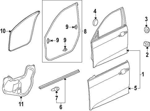 Door & Components for 2025 Honda Civic #3