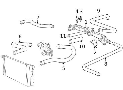 Radiator & Components for 1995 BMW 740iL #1