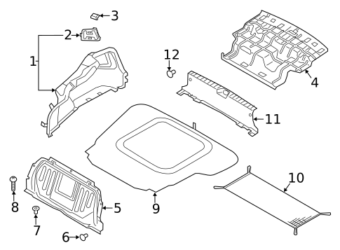 Interior Trim - Rear Body for 2014 Kia Cadenza #0