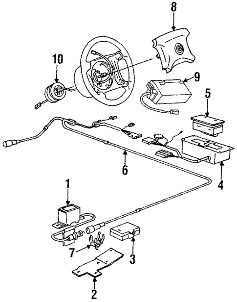 Air Bag Components for 1993 BMW 525iT #0