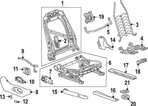 Passenger Seat Components for 2024 Chevrolet Silverado EV #5