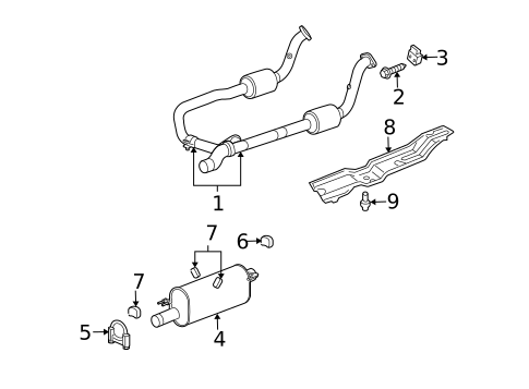 Exhaust Components for 2008 Dodge Ram 1500 #1