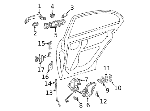Lock & Hardware for 2006 Mercedes-Benz CLS55 AMG #4