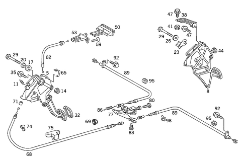 Parking Brake for 1991 Mercedes-Benz 300 E #0
