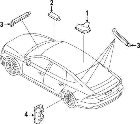 Antenna & Radio for 2021 Audi RS7 Sportback #1
