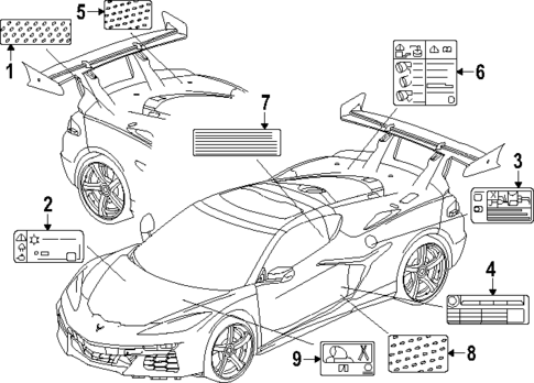 Labels for 2025 Chevrolet Corvette #0
