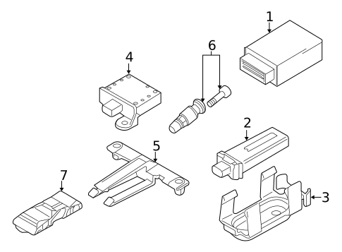Tire Pressure Monitor Components for 2010 BMW 750i xDrive #0