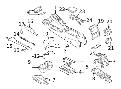 Console for 2020 Audi A4 Quattro #0
