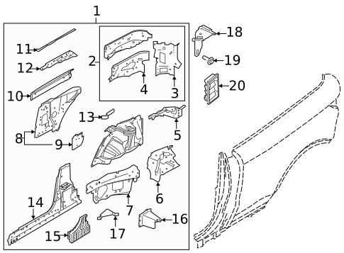 Inner Components for 2018 Land Rover Range Rover Evoque #0
