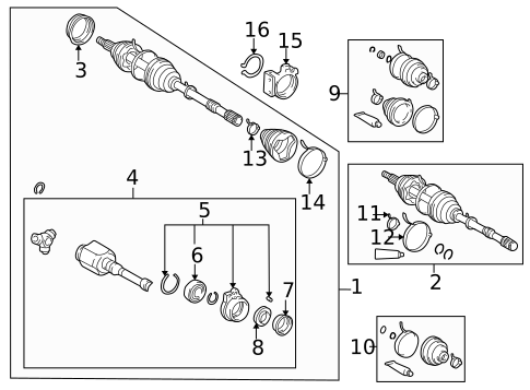 Drive Axles for 1997 Toyota RAV4 #0