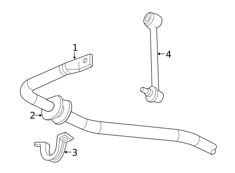 Stabilizer Bar & Components for 2009 Cadillac Escalade #1