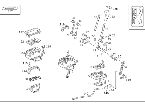 Floor Shift Used with Automatic Fivespeed Transmission 722.6 for 1993 Mercedes-Benz 600SL #3