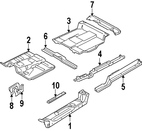 Floor & Rails for 1997 Chevrolet Tahoe #0