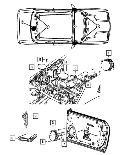 Radio, Antenna, Speakers, DVD, and Video systems for 2014 Dodge Challenger #2