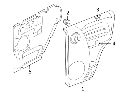 Interior Trim - Rear Door for 2007 Jeep Liberty #0