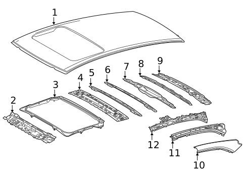 Roof & Components for 2019 Toyota Camry #1